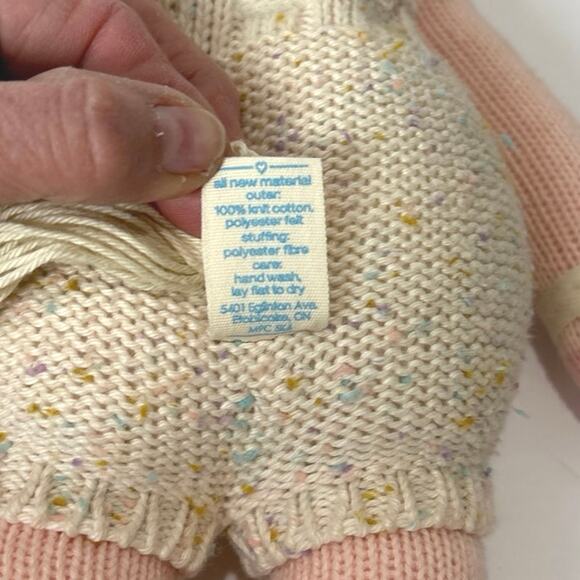 Cuddle Kind 21" Ella Unicorn Plush Speckled Pom Pom Knit Stuffed Doll - Picture 4 of 6